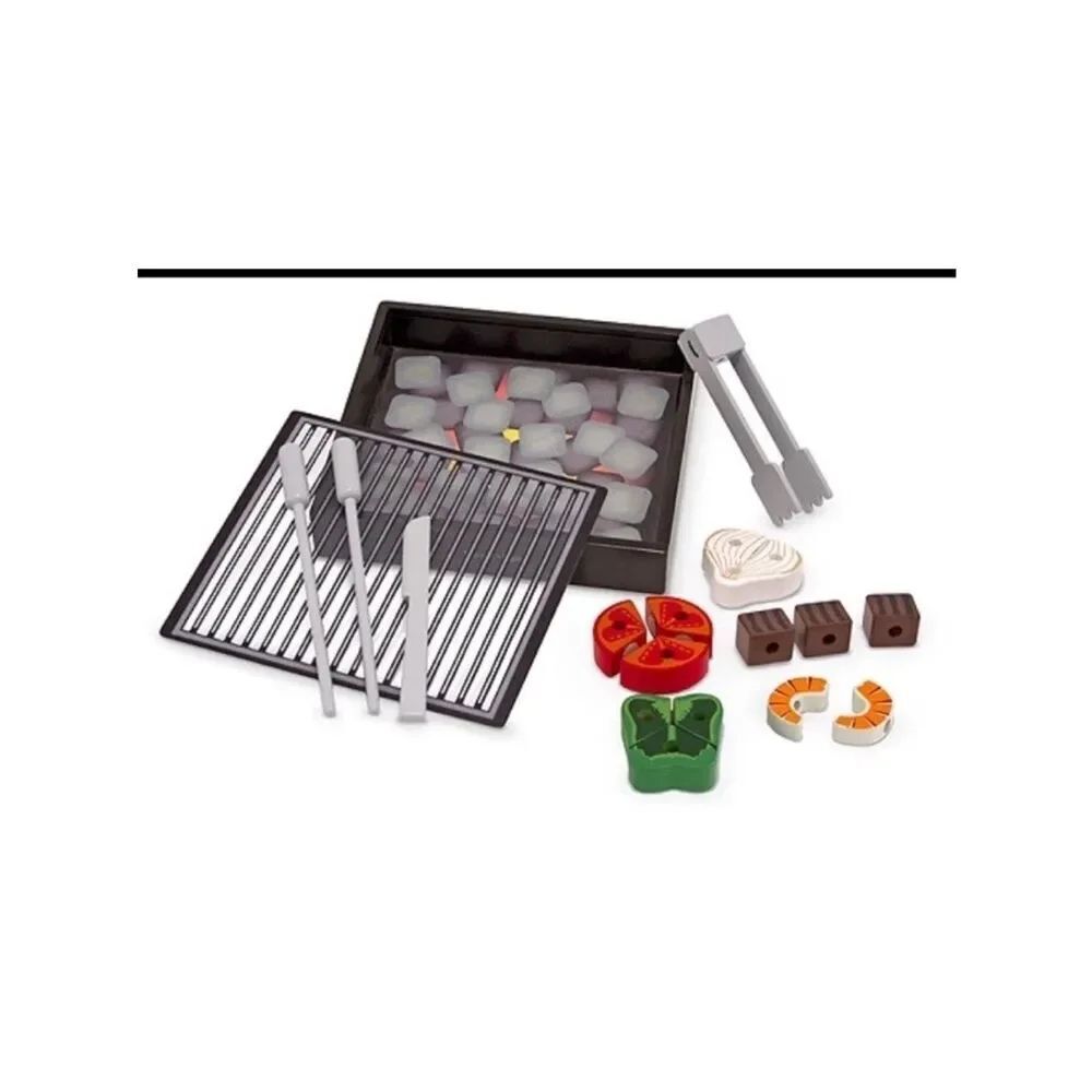 Melissa & Doug Wooden Grill Slice and Sort Playset Brand New Sealed In Box